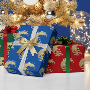 Funny Christmas Godzilla Wrapping Paper Roll Falalala Godzil La Santa Reindeers Xmas Japanese Monster TS11 Print Your Wear