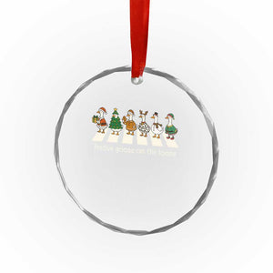 Funny Christmas Goose Crystal Glass Ornament Festive Goose On The Loose Xmas Meme TS10 Print Your Wear