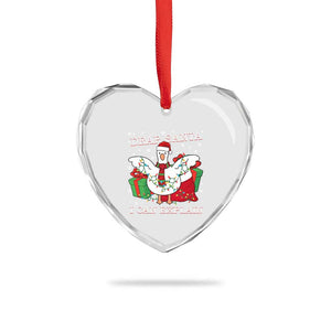 Funny Christmas Goose Heart Crystal Glass Ornament Dear Santa I Can Explain Cute Xmas Meme TS10 Print Your Wear
