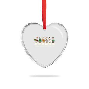 Funny Christmas Goose Heart Crystal Glass Ornament Festive Goose On The Loose Xmas Meme TS10 Print Your Wear