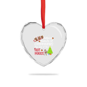 Funny Christmas Heart Crystal Glass Ornament Jolliest Bunch Of Chipmunks This Side Of The Nut House TS10 Print Your Wear