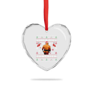 Funny Christmas Heart Crystal Glass Ornament Merry Chrithmith Ugly Ath Thweater Tyson TS10 Print Your Wear
