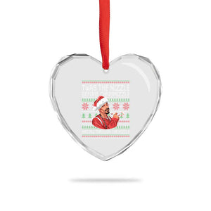 Funny Christmas Hip Hop Rap Gang Heart Crystal Glass Ornament Twas The Nizzle Before Chrismizzle And All Through The Hizzle TS11 Print Your Wear