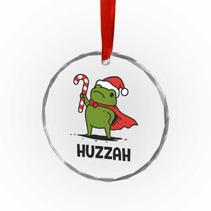 Funny Christmas Huzzah Frog Knight Meme Quote Crystal Glass Ornament TS11 Print Your Wear
