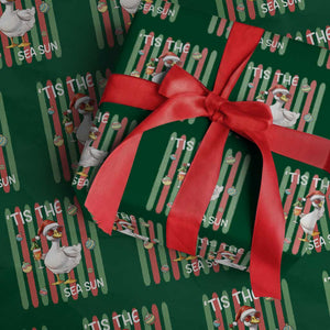 Funny Christmas In July Goose Wrapping Paper Roll Tis The Sea Sun