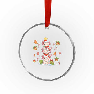 Funny Christmas Kawaii Axolotl Xmas Tree Crystal Glass Ornament TS11 Print Your Wear