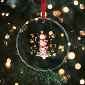 Funny Christmas Kawaii Axolotl Xmas Tree Crystal Glass Ornament TS11 Print Your Wear