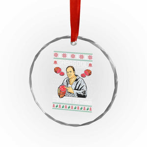Funny Christmas Mafia Crystal Glass Ornament Gabagool It Is Whats For Dinner Gangster Movie TS11 Print Your Wear