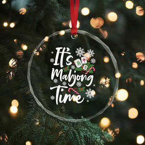 Funny Christmas Mahjong Crystal Glass Ornament It Is Mahjong Time Gambling Xmas Chinese Game TS11 Print Your Wear