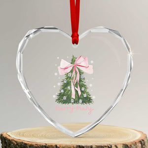 Funny Christmas Mahjong Heart Crystal Glass Ornament Merry Mahj Xmas Tree Gambling Chinese Game TS11 Transparent Glass 3'' Heart Print Your Wear