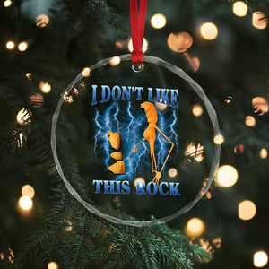 Funny Christmas Marcus The Worm Crystal Glass Ornament I Don't Like This Rock Brain Rot TS10 Print Your Wear