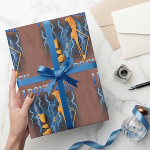 Funny Christmas Marcus The Worm Wrapping Paper Roll I Don't Like This Rock Brain Rot TS10 Mocha Print Your Wear