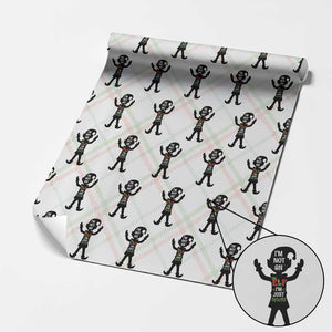 Funny Christmas Matching Family Wrapping Paper Roll I Am Not An Elf Im Just Short TS14 Christmas Plaid Print Your Wear