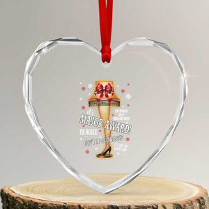 Funny Christmas Movie Heart Crystal Glass Ornament It Is A Major Award Fragile Italian Leg Lamp TS11 Transparent Glass 3'' Heart Print Your Wear