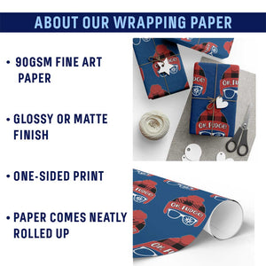 Funny Christmas Movie Wrapping Paper Roll Oh Fudge Buffalo Plaid Printed Graphic Beanie Cap TS11 Print Your Wear