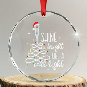 Funny Christmas Nurse Crystal Glass Ornament Shine Bright Like A Call Light Led Lights TS11 Transparent Glass 3'' Circle Print Your Wear