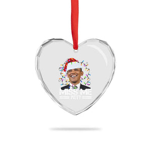 Funny Christmas Obama Heart Crystal Glass Ornament Funny Santa Xmas Light TS10 Print Your Wear