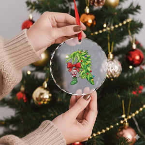 Funny Christmas Pig In Green Hand Naughty Crystal Glass Ornament Pet Lover Gift TS12 Print Your Wear