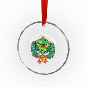 Funny Christmas RPG Crystal Glass Ornament Merry Critmas D20 RPG Gamer Dice Gaming Xmas TS11 Print Your Wear
