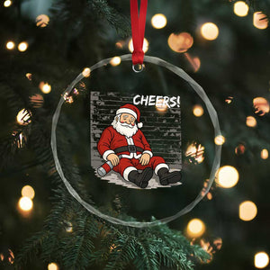 Funny Christmas Santa Claus Drinking Beer Crystal Glass Ornament Wonderful Time TS10 Print Your Wear