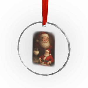 Funny Christmas Santa Drinking Milk Dank Meme Crystal Glass Ornament TS11 Print Your Wear