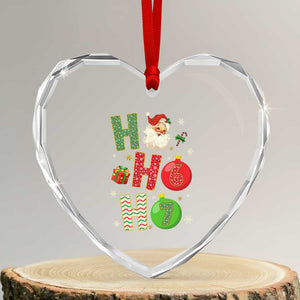 Funny Christmas Santa Ho Ho Ho 67 Heart Crystal Glass Ornament Six Seven Meme 6 7 Xmas Bauble TS11 Transparent Glass 3'' Heart Print Your Wear