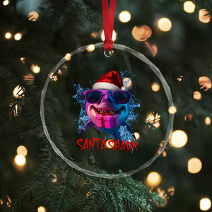 Funny Christmas Santa Shark Xmas Gift Crystal Glass Ornament TS12 Print Your Wear