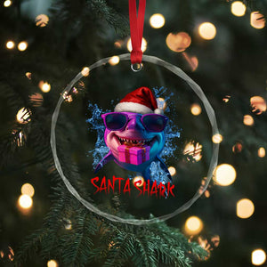 Funny Christmas Santa Shark Xmas Gift Crystal Glass Ornament TS12 Print Your Wear