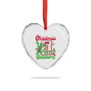 Funny Christmas Season Heart Crystal Glass Ornament Switch Red And Green Skeleton Hand TS11 Print Your Wear