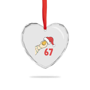 Funny Christmas Silly Goose 67 Meme Festive Holiday Heart Crystal Glass Ornament TS11 Print Your Wear