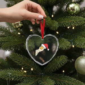 Funny Christmas Silly Goose Festive Holiday Heart Crystal Glass Ornament TS11 Print Your Wear