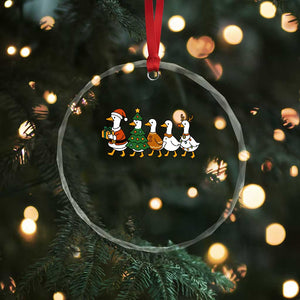 Funny Christmas Silly Goose Poultry Animal Lovers Crystal Glass Ornament TS11 Print Your Wear