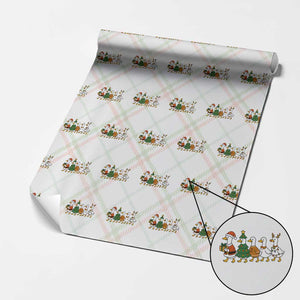 Funny Christmas Silly Goose Poultry Animal Lovers Wrapping Paper Roll TS11 Christmas Plaid Print Your Wear
