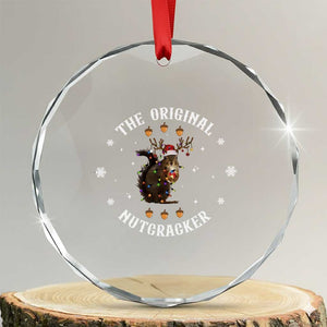Funny Christmas Squirrel Crystal Glass Ornament The Original Nutcracker Snowflake Xmas Neon Light TS11 Transparent Glass 3'' Circle Print Your Wear