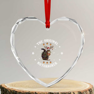 Funny Christmas Squirrel Heart Crystal Glass Ornament The Original Nutcracker Snowflake Xmas Neon Light TS11 Transparent Glass 3'' Heart Print Your Wear