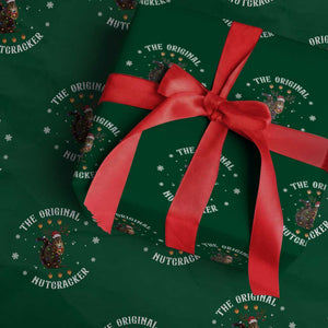 Funny Christmas Squirrel Wrapping Paper Roll The Original Nutcracker Snowflake Xmas Neon Light TS11 Green Print Your Wear