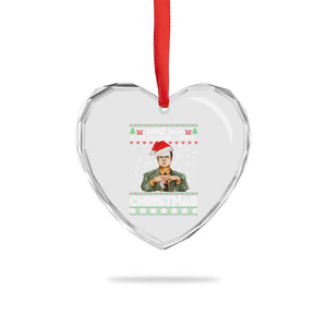 Funny Christmas Office Movie Heart Crystal Glass Ornament Yankee Swap Is Like Machiavelli Meets Christmas TS11 Print Your Wear