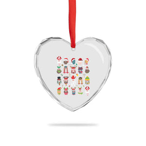 Funny Christmas Viking Heart Crystal Glass Ornament Nordic Cute Viking Warriors TS11 Print Your Wear