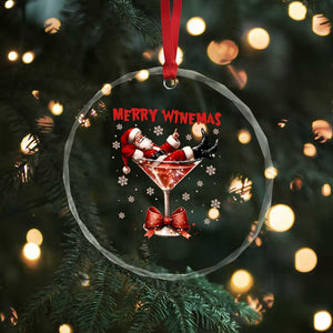 Funny Christmas Wine Crystal Glass Ornament Santa Feeling Xmas TS14 Print Your Wear