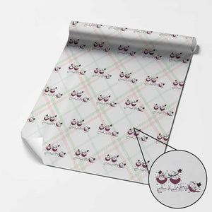 Funny Christmas Wine Wrapping Paper Roll Drink Drank Drunk Snowman Xmas TS11 Christmas Plaid Print Your Wear