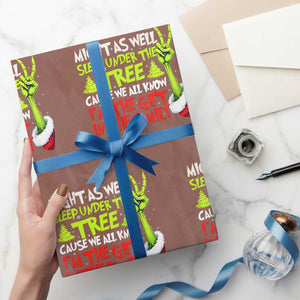 Funny Christmas Wrapping Paper Roll I'm The Gift Kids Pajamas Girls Boys TS10 Mocha Print Your Wear