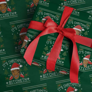 Funny Christmas Wrapping Paper Roll Merry Chrithmith Ath Thweater Tyson Professional Boxer Ugly Xmas TS10 Green Print Your Wear