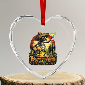 Funny Chupacabra Goat Taco Lover Heart Crystal Glass Ornament Cinco De Mayo Party Gift TS12 Transparent Glass 3'' Heart Print Your Wear