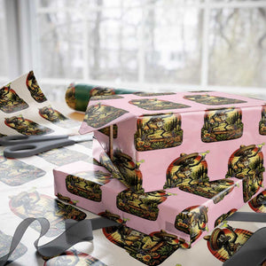 Funny Chupacabra Goat Taco Lover Wrapping Paper Roll Cinco De Mayo Party Gift TS12 Light Pink Print Your Wear