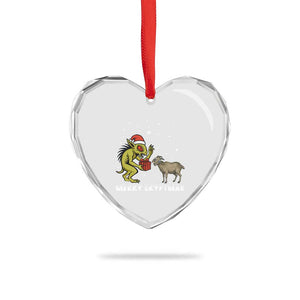 Funny Chupacabra Heart Crystal Glass Ornament Merry Cryptmas Christmas Gift TS12 Print Your Wear
