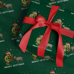 Funny Chupacabra Wrapping Paper Roll Merry Cryptmas Xmas Gift TS12 Green Print Your Wear