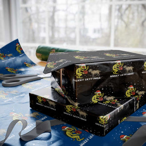 Funny Chupacabra Wrapping Paper Roll Merry Cryptmas Xmas Gift TS12 Black Print Your Wear