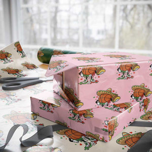 Funny Cinco De Mayo Basketball Wrapping Paper Roll Mexican Fiesta Party TS12 Light Pink Print Your Wear