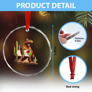 Funny Cinco De Mayo Bigfoot Burrito Lover Gift Crystal Glass Ornament TS12 Print Your Wear
