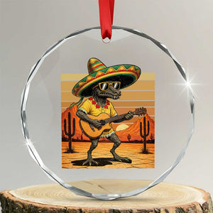 Funny Cinco De Mayo Chupacabra Crystal Glass Ornament Guitar Fiesta Gift TS12 Transparent Glass 3'' Circle Print Your Wear